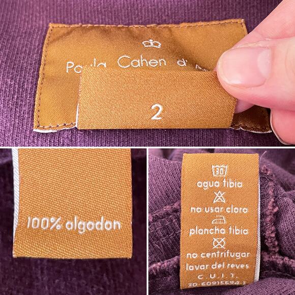 Purple Trucker Jacket 100% Cotton Sz 2 Spacecore Festival Y2K Semi Cropped - Picture 9 of 9